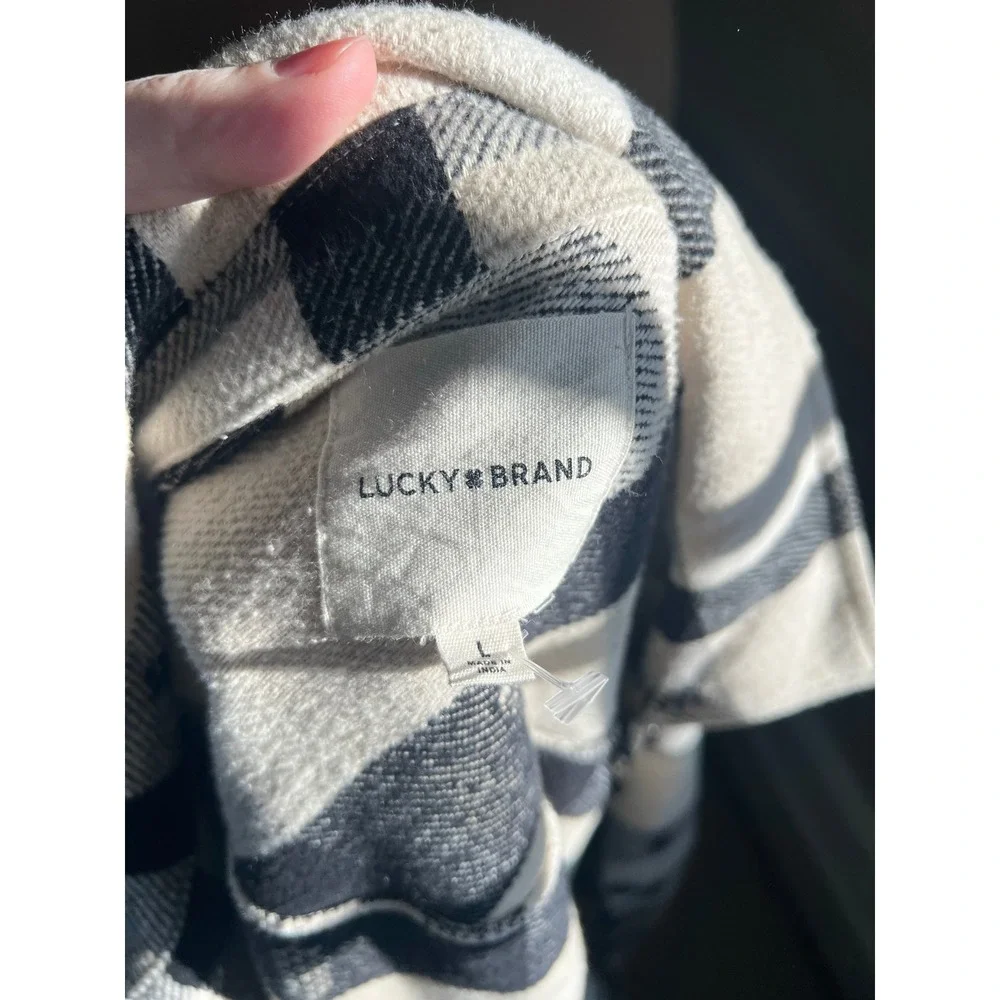 Lucky Brand Mens Buffalo Plaid Flannel Shacket - Picture 7 of 7